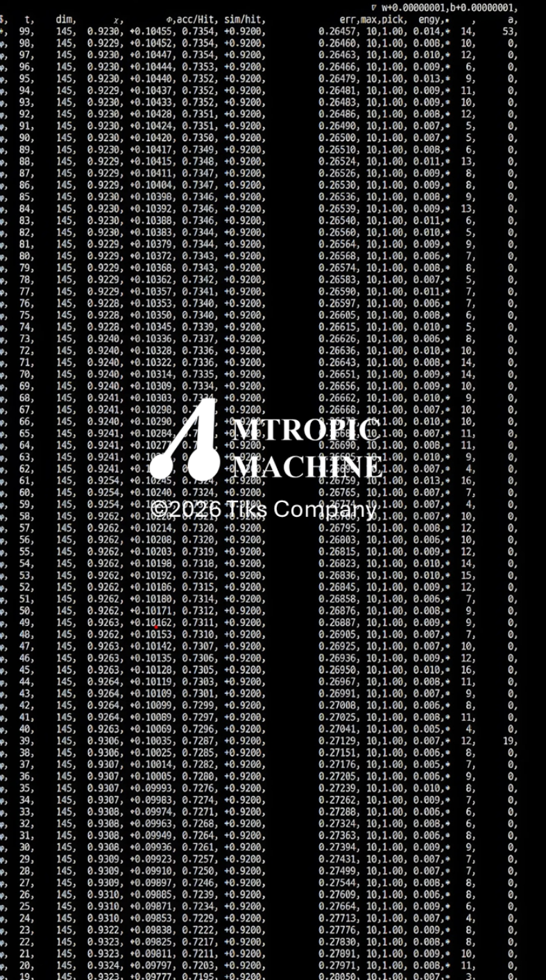 Amtropic Machine — 99 Hidden Layers Training Visualization
